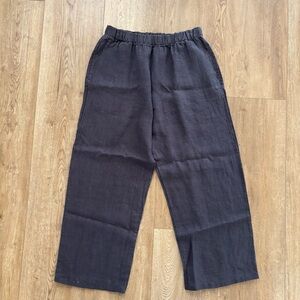 Bryn Walker 100% Linen Wide Leg Full Length Pants Size M Coastal Resortwear